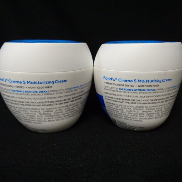 TWO  big 14.1 oz jars of Pond's Crema S 24 hour moisturizer for dry to very dry - Picture 2 of 4